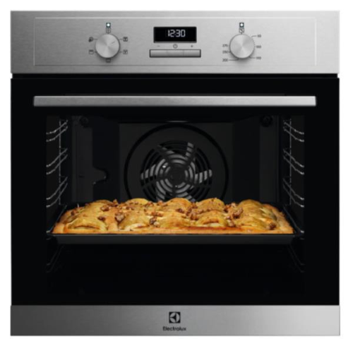 Electrolux EOH3H00X - Forno - da incasso - nicchia - larghezza: 56 cm - prof. 55 cm - altezza: 58 cm - con sistema autopulente - Classe A - acciaio inossidabile